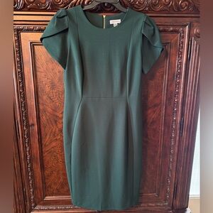 Calvin Klein Dark Green Tulip Sleeve Dress